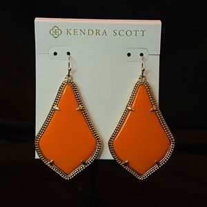 Kendra Scott Alex Gold Drop Earrings in Orange